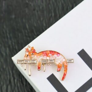 Mother-of-Pearl Inlaid Cat – Orange Cat